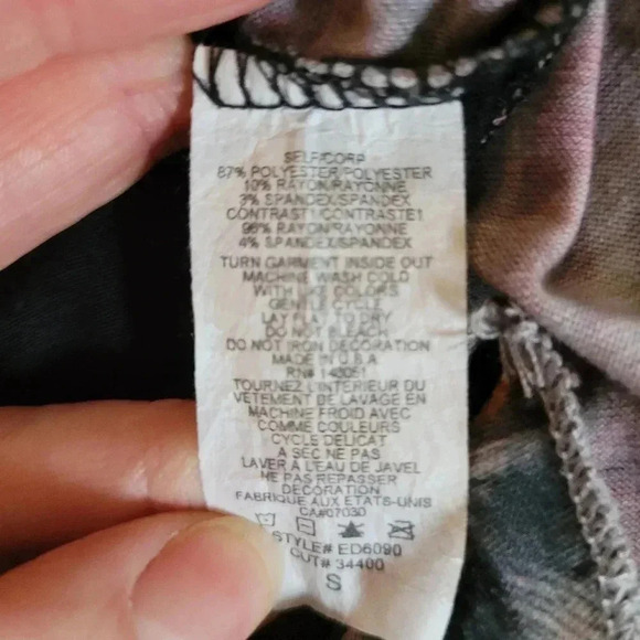 Edista | Black/Abstract Graphic Front Tank Top, Size S - Picture 6 of 7